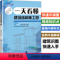 [正版]一天看懂建筑结构施工图 施工员预算参考建筑书籍教程 建筑工程制图与识图 建筑结构设计图纸绘制与识读建筑识图从入