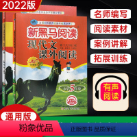 现代文+古诗文阅读 小学五年级 [正版]2023五年级语文现代文课外阅读 小学5年级上册下册通用强化专项练习册新黑色马小