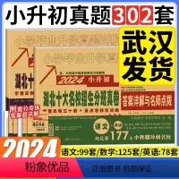 [湖北专版]语数❤302套(2本) 小学升初中 [正版]2024版湖北小升初真题卷十大名校招生分班真卷语文数学英语人教版