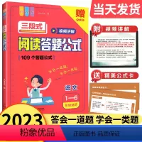 ❤[抖音同款]三段式阅读答题公式 小学通用 [正版]小学语文三段式阅读答题公式彩绘版 小学语文阅读理解公式法基础知识大全