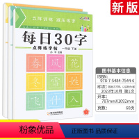 每日30字[一年级下 ] [正版]一年级二年级三年级下册减压同步字帖每日30字人教版语文同步生字笔画笔顺点阵控笔训练字小