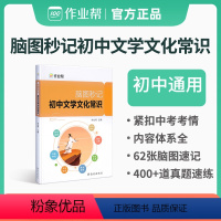 脑图秒记初中文学文化常识 [正版] 初中语文脑图秒记初中文学文化常识学生名著导读考点精练精讲初一二三专项训练中考基础知识