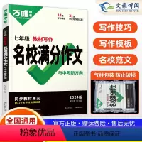 语文 国一/初中一年级 [正版]2024新版万唯教育国一语文同步作文书大全作文素材模板思维导图人教版 初一7万维初中语文
