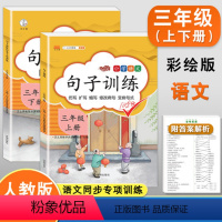 句子训练(上册+下册) 小学三年级 [正版]汉之简 句子训练 三/3年级上册下册小学生语文基础训练100分同步训练句子专