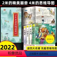 [文学拓展]四大思维导图+四大名着名师导读版 [正版]抖音同款四大名着思维导图画册人物关系图漫画版 四大名着原着初中全套