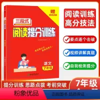 三段式阅读提分训练 七年级/初中一年级 [正版]初中语文三段式阅读提分训练阅读理解满分公式法基础知识大全七年级人教版一本