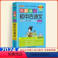 古诗文 初中通用 [正版]2024新版绿卡初中古诗文图解速记初一二三语文知识点汇总随身记手册七八九年级中考总复习pass