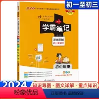 [正版]2024新版学霸笔记初中历史通用版绿卡漫画图解速查速记全彩版初一二三七八九年级初中同步课堂笔记基础知识点大全中