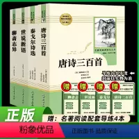 九年级上册选读四本 [正版]人教版 九年级上册选读书世说新语泰戈尔诗选唐诗三百首聊斋志异原著必 初中生初三阅读课外书全套