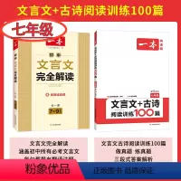 国一家长选择 ✨文言文+阅读训练(2本套) 初中通用 [正版]2023新版初中文言文全解通人教版七八九年级初中通用语文拓
