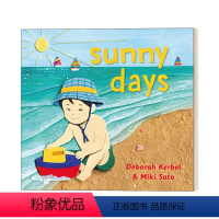 天气日系列2 晴天 [正版]在秋天的中间 英文原版 In the Middle of Fall 纸板书 季节天气主题绘本