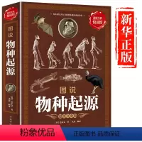 [正版]加厚版阅读图说 物种起源 达尔文著书籍彩色图文版中小学生课外书进化论简史人类的故事动植物生理生物学百科全书KP