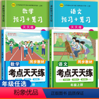 语数同步训练+同步预习+复习[共4本] 一年级上 [正版]2023新版考点天天练一二三四五六年级上册语文数学全套同步训练