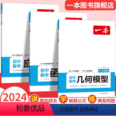 数学几何模型 全国通用 [正版]2024初中数学几何模型数学函数应用题中考数学必刷题数学专项训练七八九年级中考数学计算题