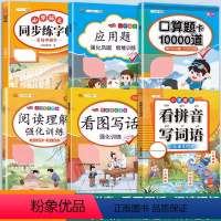 [6本]语数专项训练大套装 一年级下 [正版]数学应用题强化训练一年级二年级三四五六年级下册专项练习题天天练上册人教版解