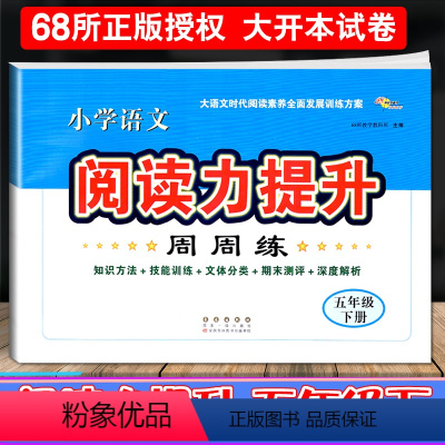 语文 阅读力提升周周练 五年级下 [正版]2023新版小学语文阅读力提升周周练五年级下册阅读素养力提升小学生5年级课堂同