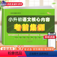 [正版]2024新版 小升初语文核心内容考前集训68所名校直通车小学毕业升学冲刺必刷卷真题卷小考专项训练试卷六年级下册