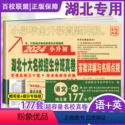 [正版]2024小考湖北十大名校入学摸底真卷答案详解与名师点拨语文英语武汉小学毕业升学真题详解五六年级冲刺名校小升初重