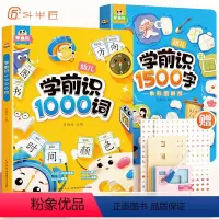 [全2册]学前识1000词+学前识1500字 [正版]学前识字1000词象形图解幼儿启蒙早教书籍幼儿园学前班识字大王卡片