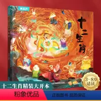 [硬壳精装]十二生肖 [正版]硬壳精装十二生肖绘本幼儿园绘本3-6岁睡前故事图亲子阅读童话小学课外读物传统民间故事幼儿绘