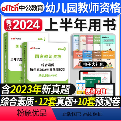 [正版]中公教育2024年上半年中公国家教师证资格证考试用书幼儿园幼师综合试卷综合素质历年真题及标准预测押题试卷教资幼