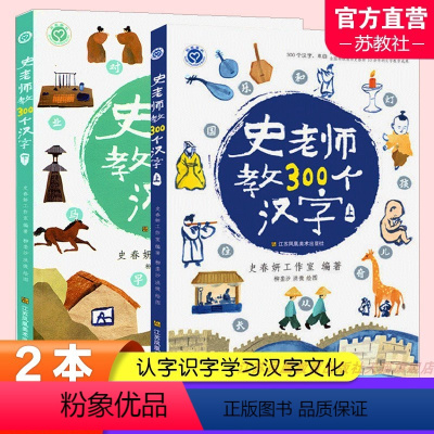 史老师教300个汉字上下两本装 [正版]史老师教300个汉字 上下两本套装 触摸汉字温度爱上汉字 幼小衔接学汉字的故事