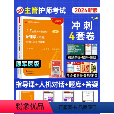 [正版]新版丁震2024年主管护师考试书考前冲刺4套卷全套护理学中级历年真题模拟同步练习题库主管护师急救包应试指导口袋