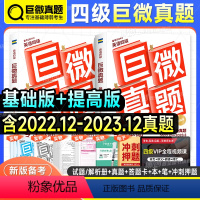 备考2023.12四级[基础+提高+词汇] [正版]备考2024.6巨微英语四级真题逐句精解词汇闪过2023年试卷历年真