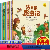 法布尔昆虫记全10册 [正版]法布尔昆虫记故事书彩图注音版10册全集 小学生一二三年级必阅读幼儿青少年版绘本课外书科学普