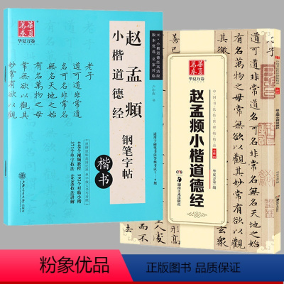 [正版]2本套装 赵孟頫小楷道德经古帖临摹墨迹版碑帖卢中南楷书原帖对照钢笔练字帖书法教程小楷毛笔钢笔硬笔字帖成人道德经