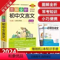 图解全析-初中文言文 初中通用 [正版]图解速记初中语文数学物理化学生物地理道德与法治历史小四门基础知识点汇总大全英语语