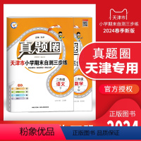 二年级下册[语数]套装 二年级下 [正版]2024春季真题圈二年级下册语文数学全套 天津小学考试真卷三步练2年级同步单元