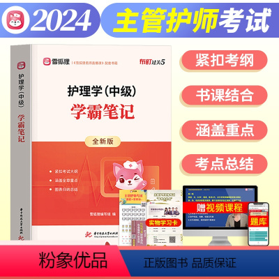 [正版]2024年新版雪狐狸学霸笔记护理学中级主管护师考试紧扣考试大纲涵盖全章重点图表归纳总结轻松过护考考点强化护理全