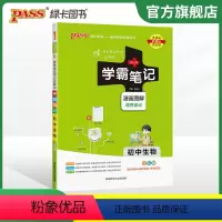 地理+生物+历史+道法 初中通用 [正版]2024版学霸笔记初中生物基础知识讲解知识点清单手写课堂笔记漫画图解pass绿