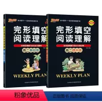 高二基础版+高二提升版[2本] 高中二年级 [正版]高二基础版 周秘计划完形填空与阅读理解七选五语法填空全文翻译英语专项