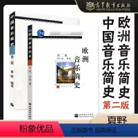 2本 中国音乐简史+欧洲音乐简史 第二版 [正版]高教P12本 中国音乐简史+欧洲音乐简史 第二版第2版 夏野 钱仁