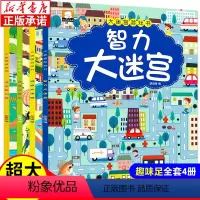[正版]大迷宫游戏书全4册 智力迷宫游戏书 儿童4-5-6-7岁走迷宫书专注力思维训练书籍大冒险左右脑开发益智书大脑图