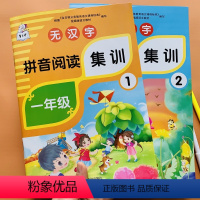 [正版]一年级语文拼音练习册无汉字纯拼音阅读集训全2册小学生1年级拼音手册专项学习人教版同步拼音拼读训练声调拼字词拼句