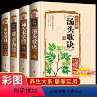 [正版]4册本草纲目李时珍黄帝内经全集神农本草经彩图版汤头歌诀白话解原著全套图解原版古籍国学典藏中医基础理论书籍中草药