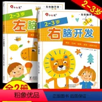 [2-3岁]左右脑开发(2册) [正版]邦臣小红花儿童左右脑开发书2-4到3至5-6岁全脑思维逻辑专注力训练两岁宝宝书籍