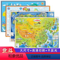 [正版]共4张 中国世界地图和涂色画画地图挂图 儿童房百科地图挂图 小学生墙贴墙面装饰壁纸卧室书房大尺寸挂画