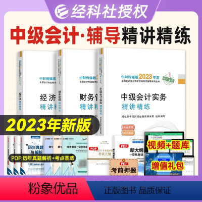 [正版]新版2023中级会计职称辅导书精讲精练3本套 中级会计实务+经济法+财务管理 2023年全国会计专业技术资格考