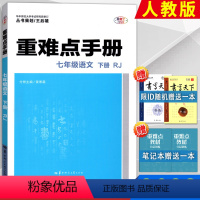 语文 七年级下 [正版]2023新版重难点手册七年级语文下册初一7年级下册语文RJ配人教初中教学参考初中同步教辅下学期中