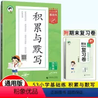 语文 四年级下 [正版]2024春53小学基础练积累与默写四年级下册语文 五三小学学霸天天默写小达人4年级语文天天练习册