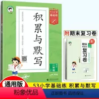语文 二年级下 [正版]2024春53小学基础练积累与默写二年级下册语文 五三小学学霸天天默写小达人2年级语文天天练习册