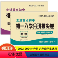 语文英语+数学套装 小学升初中 [正版]2024新版初一入学分班拔尖卷语文+英语+数学试卷 走进重点初中小升初名校招生入