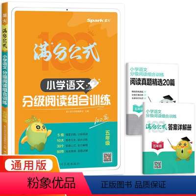 语文 小学五年级 [正版]2024版小学语文分级阅读组合训练100篇五年级全册 全国适用 星火满分公式5年级上册下册语文