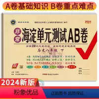 历史人教版 八年级下 [正版]2024版海淀单元测试AB卷八年级下册历史试卷人教版 初中必刷卷八下历史同步单元检测卷8年
