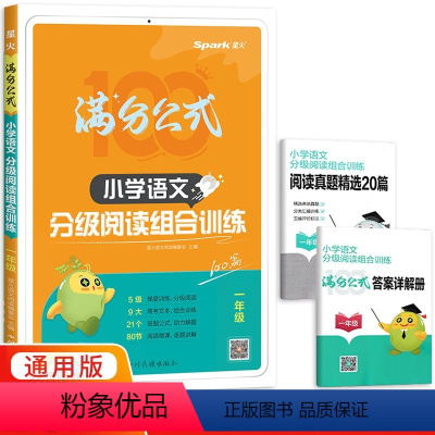 语文 小学一年级 [正版]2024版小学语文分级阅读组合训练100篇一年级全册 全国适用 满分公式1年级上册下册语文阅读