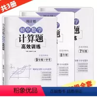 [正版]周计划 初中数学计算题高效训练 八年级/8年级 含答案详解版 初中数学真题专项训练题型解析提升数学解题能力 华